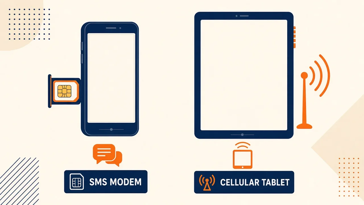 Featured illustration for Android SMS Gateway App Guide: Tablet vs Phone as Modem
