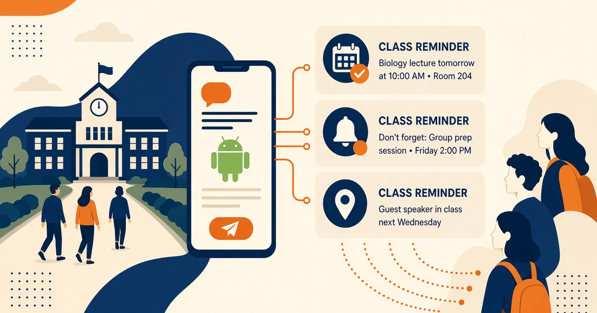 Featured illustration for Android Sms Gateway For Edtech: In-Depth Guide