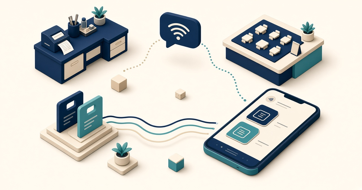 Featured illustration for Android SMS Gateway for restaurants: Architecture