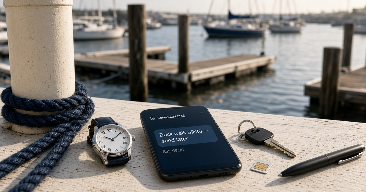 Featured illustration for Android SMS Gateway Scenario 1710: Real-estate scheduled SMS in practice