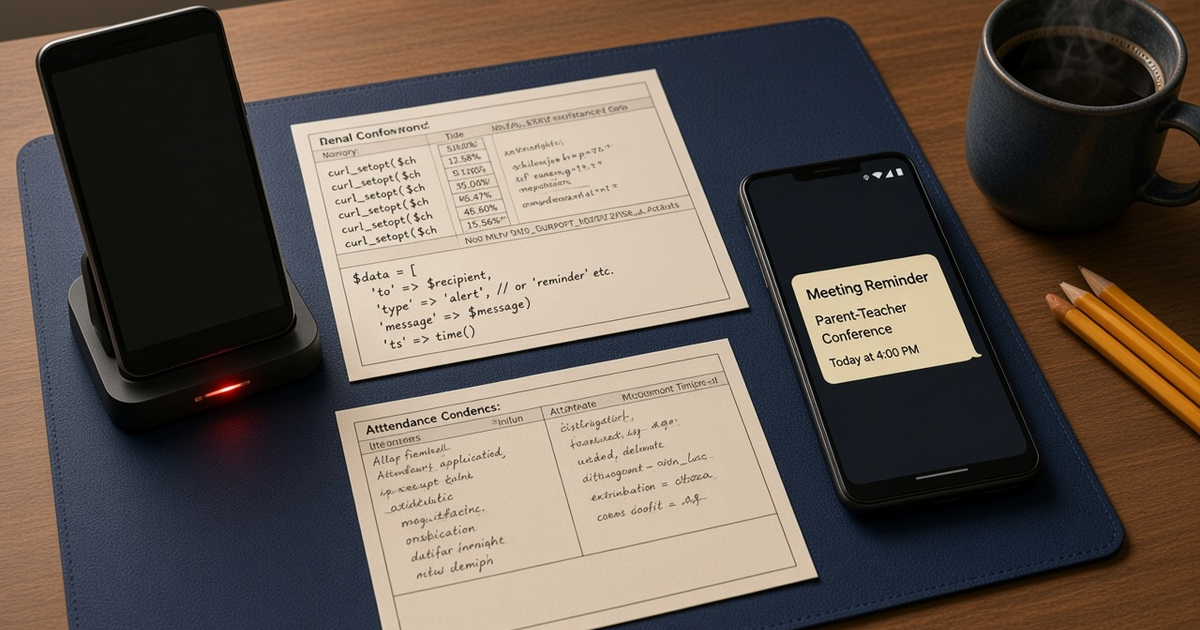 Featured illustration for Android SMS Gateway Scenario 880: Edtech multi-device failover in practice